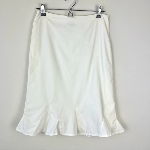 Jill Sander White Ruffle Midi Skirt - Picture 1 of 13